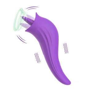 Licking Tongue Stimulator Vibrator (Chargeable - Purple)